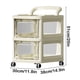 thumbnail image 3 of Estante de almacenamiento de piso para cocina, baño, sala de estar, gabinete de almacenamiento transparente de múltiples capas, carrito móvil, estante de almacenamiento de carrito de plástico, 3 of 6
