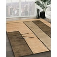 thumbnail image 3 of Ahgly Company Machine Washable Indoor Rectangle Abstract Brown Sand Brown Area Rugs, 7' x 9', 3 of 7