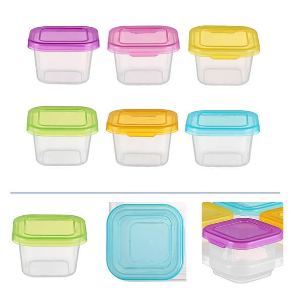 LOLIPPYY Set of 6 Baby Food Storage Containers, Microwave Safe, Ideal for Home Use and Easy Food Storage