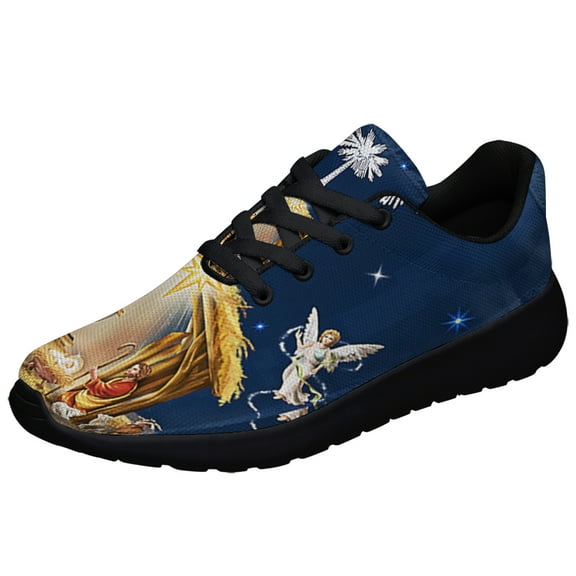 South Carolina ChriStas Nativity of Jesus Shoes Sneakers Black Size 3.5