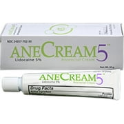 Anecream 5 - 5% Lidocaine Anorectal Anesthetic Pain Relief Cream 15 g (Pack of 2)