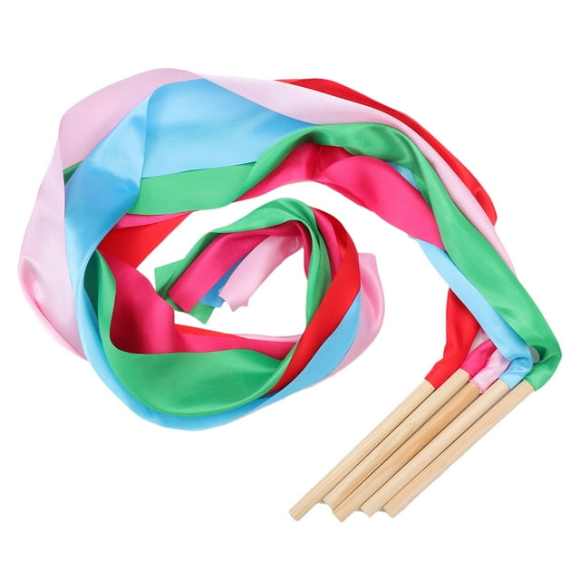 AURARMLET 5Pcs Gymnastics Streamers Assorted Color Cloth for Dancers