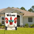 thumbnail image 2 of Amhnf Welcome Rooster Garden Flag With Sunglasses And Daisies For Home Outdoor Garden Yard Decor 12x18 inch, 2 of 5