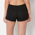 thumbnail image 3 of Casual Sleep Ribbed Short With Picot Trim in Tuxedo Black, 3 of 5