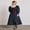 Blue, variant on Gupgi Women Floral Dress Front Bow Tie Plaid Dress Boho Long Sleeve Ruffle Flowy Dresses