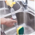 thumbnail image 2 of Esponja para palillos para lavar platos, esponja para lavar platos, esponja para lavar platos con mango 6 cabezales de esponja de repuesto para fregadero de cocina y baño TUNC Sencillez, 2 of 5