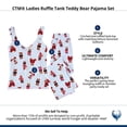 thumbnail image 6 of un-bearably cute Ladies Ruffle Tank Teddy Bear Pajama Set, 6 of 6
