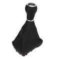 thumbnail image 2 of Gear  Knob Boot Set, PVC Leather 5 Speed Comfortable To Touch Car Gearstick Gaiter Kit Durable  For Car Silver Ring, 2 of 8