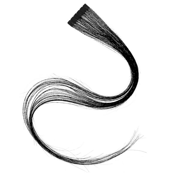 FELTECHELECTR Natural Look Black Tape In Extensions Human Hair Adds Length Volume For Women 1Pcs