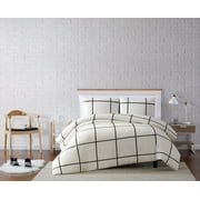 Truly Soft Kurt Windowpane King 3-Piece Duvet Cover Set