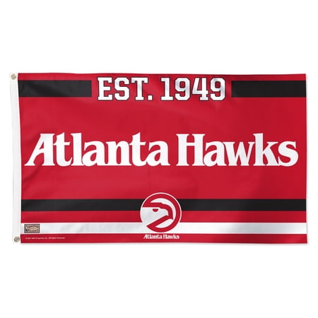 WinCraft Atlanta Hawks 3 x 5 Single-Sided Franchise Establishment Deluxe Flag