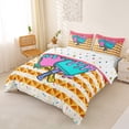 thumbnail image 3 of Erosebridal Pickleball Ice Crem Drip Queen Duvet Cover Set, Waffle American Flag Bedding, Colorful Polka Dots Reversible, 1 Duvet Cover and 2 Pillowcases (No Comforter), 3 of 5
