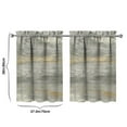 thumbnail image 4 of Gray Abstract Oil Painting Kitchen Curtains - Vintage Tier Cafe Curtains for Bathroom Living RV Rod Pocket Window Drapes 36 Inch 2 Panels Set 28"x36" Window Treatment Tiers, 4 of 4