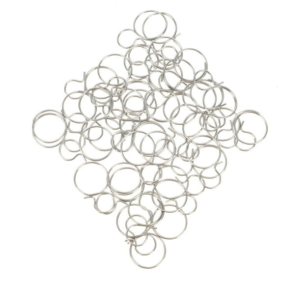 LEORX Chandelier Parts 40Pcs Chandelier Connection Ring Silver Metal Split Rings For Jewelry Making