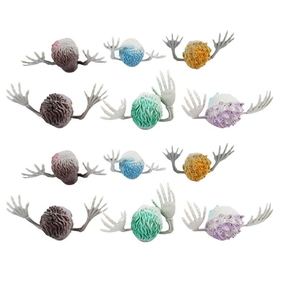 12 marionetas de dedo para bebé, adorables guantes de dedo con cabeza de calavera, juguetes de marioneta de dedo