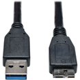 thumbnail image 2 of Eaton Tripp Lite Series USB 3.0 SuperSpeed Device Cable (A to Micro-B M/M) Black, 1 ft. (0.31 m) - USB cable - Micro-USB Type B (M) to USB Type A (M) - USB 3.0 - 1 ft - black, 2 of 6