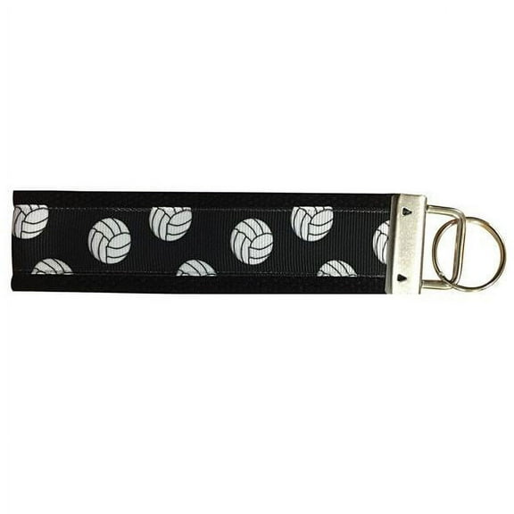 Volleyball Wrislet Keychain- Black -