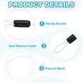 thumbnail image 3 of Cable de acero inoxidable recubierto de vinilo Uxcell con bucles, cadena de seguridad flexible para bloqueo de equipaje al aire libre, color blanco 1/8"x1.6 ft, 3 of 7