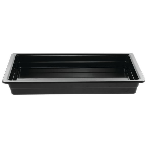 HUBERT Food Display Pan, Full Size Black Melamine Pan- 20 3/4" L x 12 3/4" W x 2 1/2" H
