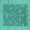 thumbnail image 1 of Ahgly Company Indoor Square Oriental Turquoise Blue Industrial Area Rugs, 5' Square, 1 of 4