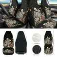 thumbnail image 2 of Yuyamidu 12 Piece Skull Car Seat Covers Full Set for Front Seat Mushroom Steering Wheel Cover Seat Belt Pads Armrest Cover Trash Bin Car Vent Organizer Rearview Mirror Cover Coasters Keychain, 2 of 7