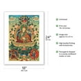 thumbnail image 2 of Padmasambhava (Guru Rinpoche) - Tantric Buddhist Mystic - Vintage Tibetan Thangka Buddhist Painting - Tibet, 13th Century - Fine Art Matte Paper Print (Unframed) 18x24in, 2 of 4