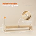 thumbnail image 6 of Cat Scratching Post Oval Horizontal Sisal Floor-Mounted with Spring Toy, 6 of 6