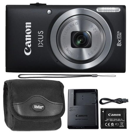 Canon Powershot Ixus 185 / ELPH 180 20MP Compact Digital Camera Black with Camera (Best 20mp Point And Shoot Camera)