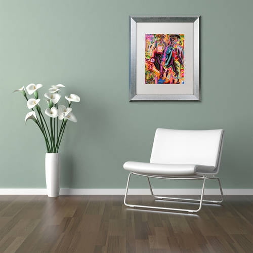 Trademark Fine Art "Thugs" Canvas Art by Josh Byer, White Matte, Silver Frame