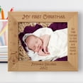 thumbnail image 1 of May This Christmas Fill Your Hearts With Warmth Peace And Joy Personalized Wooden Frame-10" x 8" Brown Horizontal, 1 of 1