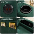 thumbnail image 5 of L-Shaped Seciton Sofa with Storage Ottoman, Modern Linen Fabric Reversible 3-Seater Sofa Couch with USB Port and Side Pocket for Living Room, Small Space Apartment, Green, 5 of 6