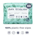 Pura Baby Wipes, Fragrance Free, Sensitive, EWG Verified, PlantBased
