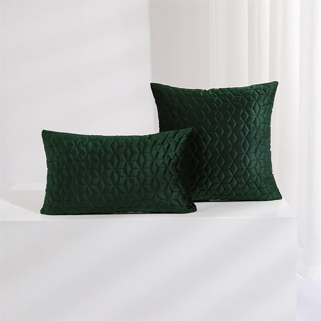 Yisang Hexagonal Pattern Embossed Pillow Cover Bed Pillow Bedside Living Room Sofa Cushion Back