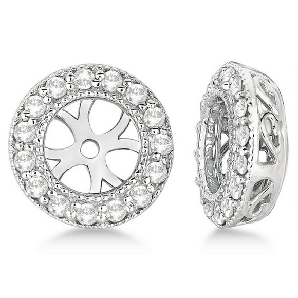 Boucles d'Oreilles en Or Blanc 14 Ct (0.30ct)
