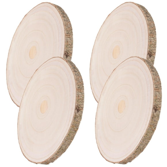 FESTFENDS 4Pcs Reusable Wood Trivet Pads Heat Insulation Round Kitchen Use