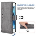 thumbnail image 3 of Wallet Case for iPhone 6 Plus 6s Plus, Blocking Card Slot Stand Shockproof TPU Interior Case PU Leather Magnetic Protect Flip Cover Compatible with iPhone 6 Plus 6s Plus, Gray, 3 of 5
