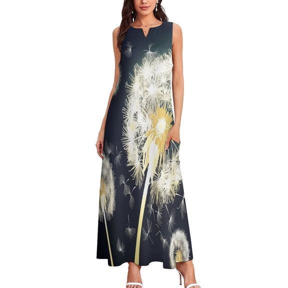 Dandelions Flying Long Dress Female Clothing Prom Dress Dress Women Elegant Luxury