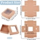thumbnail image 2 of 10 cajas de papel kraft marrón con ventana transparente, caja de regalo cuadrada de papel kraft de 13 x 13 x 5 cm (5,12 x 5,12 x 1,97 pulgadas)., 2 of 9