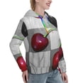 thumbnail image 6 of Kdxio Cherries laid Print Womens Oversized Hoodies Sweatshirts Hooded Pullover Tops Sweaters Casual-Large, 6 of 7