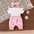 thumbnail image 5 of Baby Onesies Girl Baby Girl Summer Clothes Short Sleeve Bubble Romper Bow Shorts Jumpsuit Infant Outfit 0 3 6 9 12 18 Months, 5 of 9