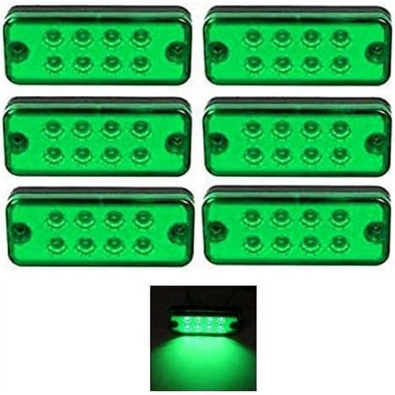 Side Marker Lights, 6 pcs 12V 24V 8 LED Truck Side Marker Indicators Car Side Indicators Lights for Truck Trailer