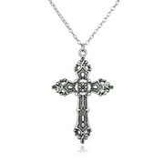 ROZYARD European and American Baroque for Cross Christ Vintage Bohemian Pendant Gothic Necklace Women Men Long Chain Jewelry