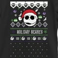 thumbnail image 2 of Girl's The Nightmare Before Christmas Holiday Scares Jack Face Graphic Tee Black Small, 2 of 4