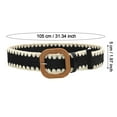 thumbnail image 2 of Women Belt Straw Woven Elastic Stretch Wide Waist Belts For Dresses With Buckle, 2 of 3