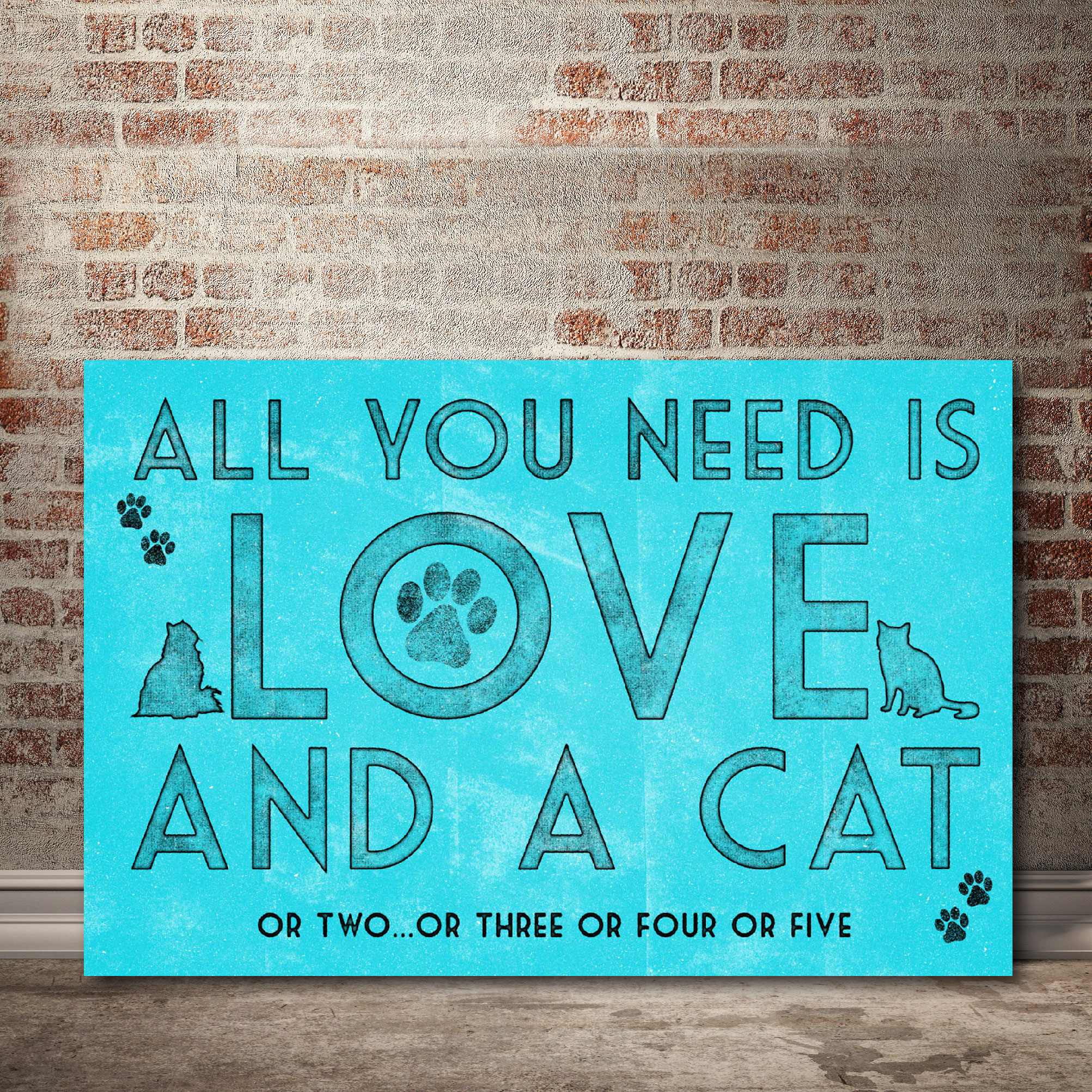 Love and Cats Gallery-Wrapped Canvas Wall Art, 12x18