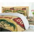 thumbnail image 5 of Ambesonne Retro Duvet Cover Sets, California Advertising, 2-Queen, Red Emerald, 5 of 7