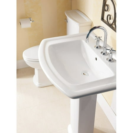 - Barclay Washington 550 Vitreous China Pedestal Bathroom Sink with Overflow