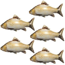 CYMYLAR Realistic Fish Foil Balloon, 30inch Outdoor Fishing Birthday Party Decoration Balloon (5pcs)
