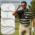 thumbnail image 5 of Jeiento Camo American Flag Matching Golf Shirts for Couples, Men's Short Sleeve Quarter Zip Shirt, Women's Sleeveless Moisture Wicking Quick Dry Tennis Golf Top Set, 5 of 6