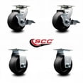 thumbnail image 2 of Tool Box Caster Wheel Set – 4 Inch Glass Filled Nylon Swivel Casters – SCC, 2 of 2